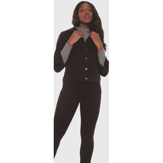 Our Top Selling Jean Jacket - Regular and Plus Size - Black
