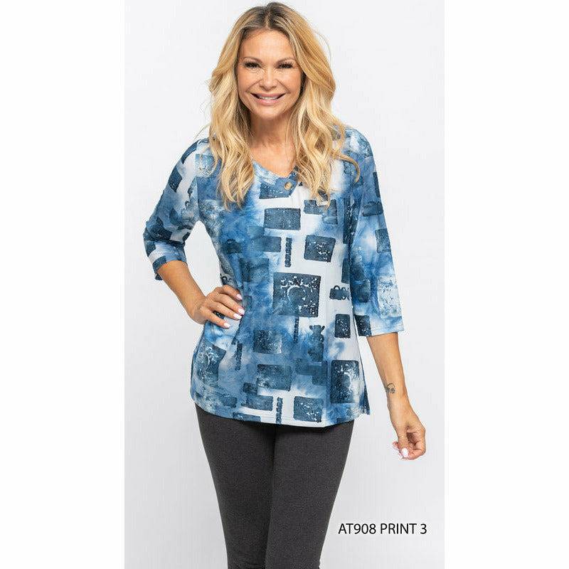 Burn Out Square Hem Top
