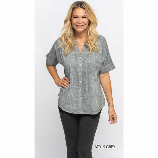 Dip Dye Button Down Top