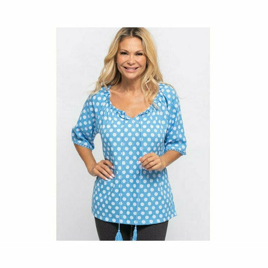Cotton Tassel Polka Dot Top