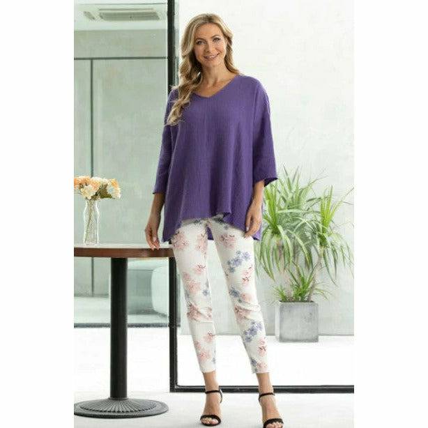 COTTON GAUZE- DROP SHOULDER TOP