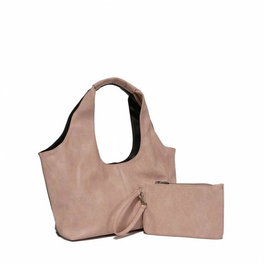 Taylor - 2 tone Tote bag with Wristlet