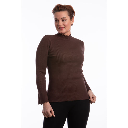 Ribbed Small Turtle Neck (Scalloped)