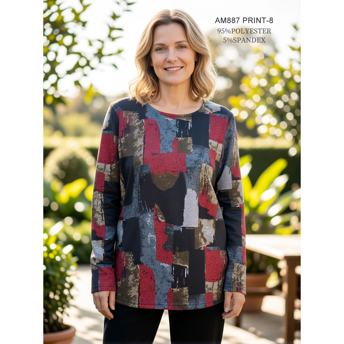 Long Sleeves Patterned Tops