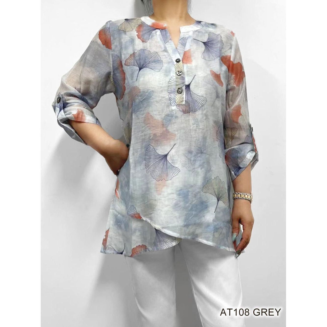 Sheer Libby Blouse - Grey