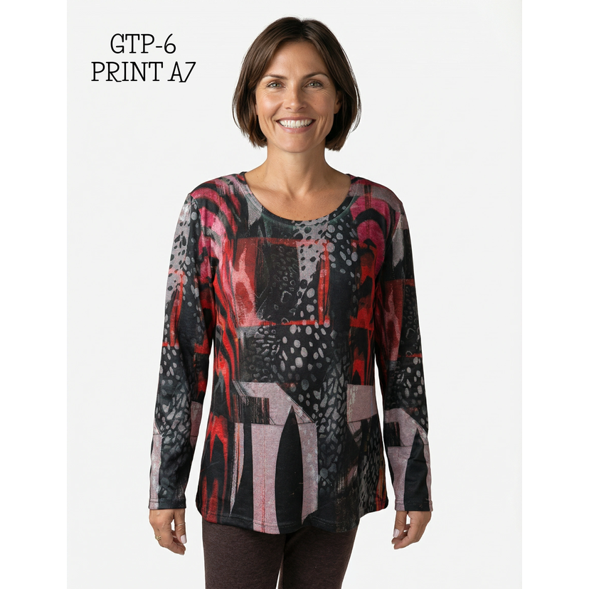 Traditional Long Sleeve Top - Print A7