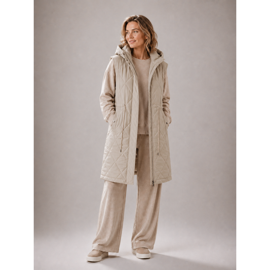Long Quilted Hooded Vests