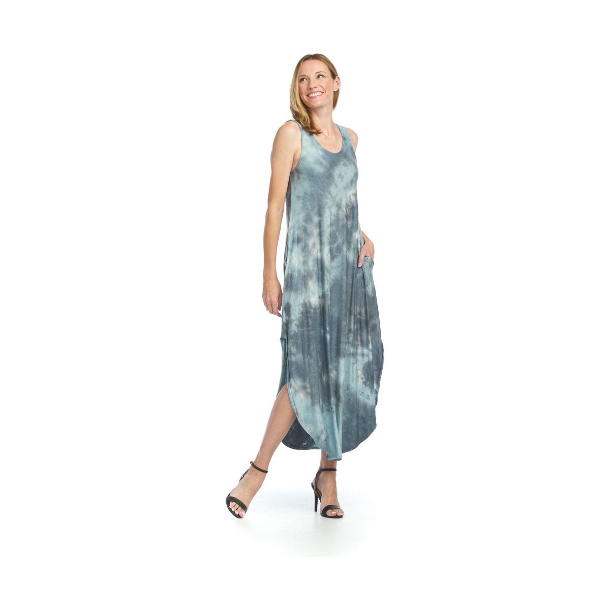 Tie Dye Maxi Dress - Blues