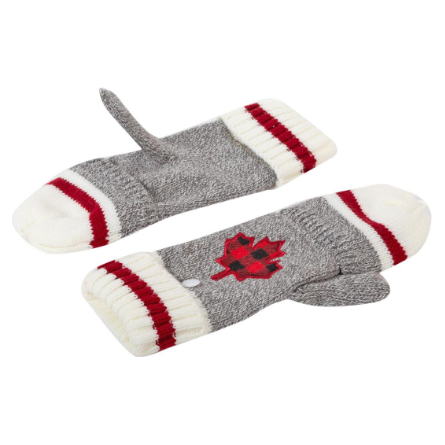Canadiana  Maple Leaf Fingerless Gloves