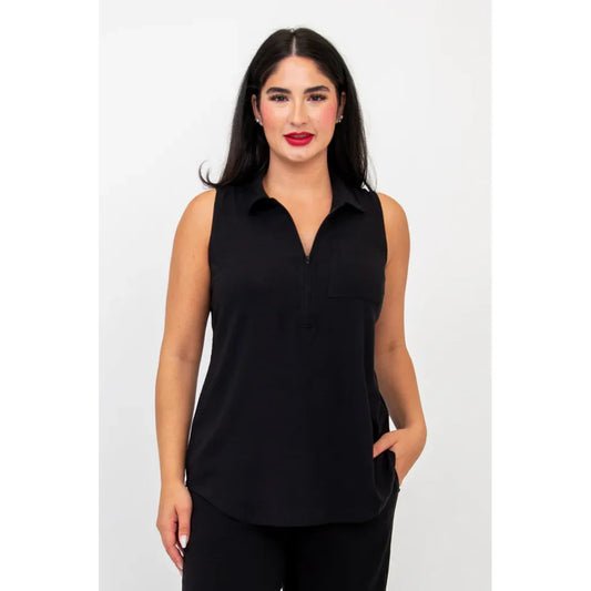 Hula Tank - Black Linen