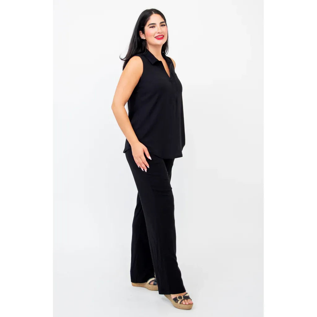 Hula Tank - Black Linen