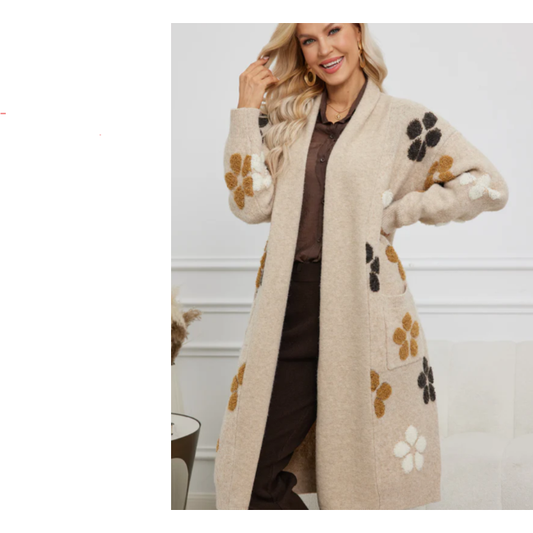 3D Tufted Jacquard Cardigan