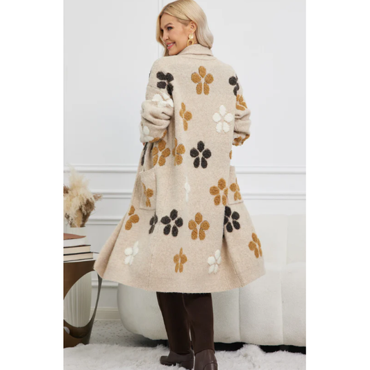 3D Tufted Jacquard Cardigan