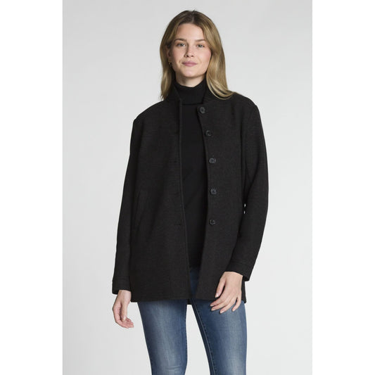 Long Sleeve Button Front Jacket with Pockets