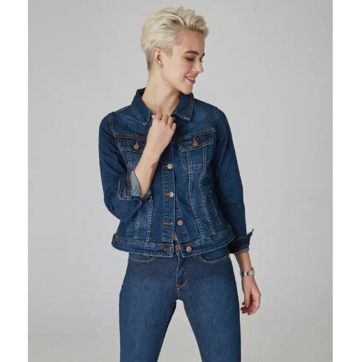 Top Selling Jean Jacket - Regular and Plus Size -Dark Blue