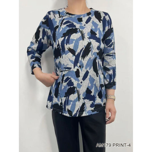 Printed Soft Top (Straight Hem - Various Patterns