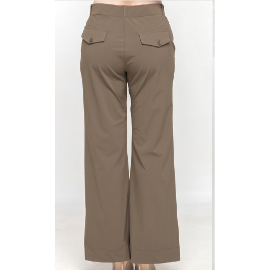Travel Wear Flare Pants with Back Pockets
