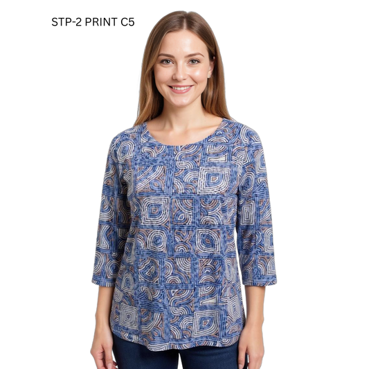 3/4 Sleeve Tee - Print C5