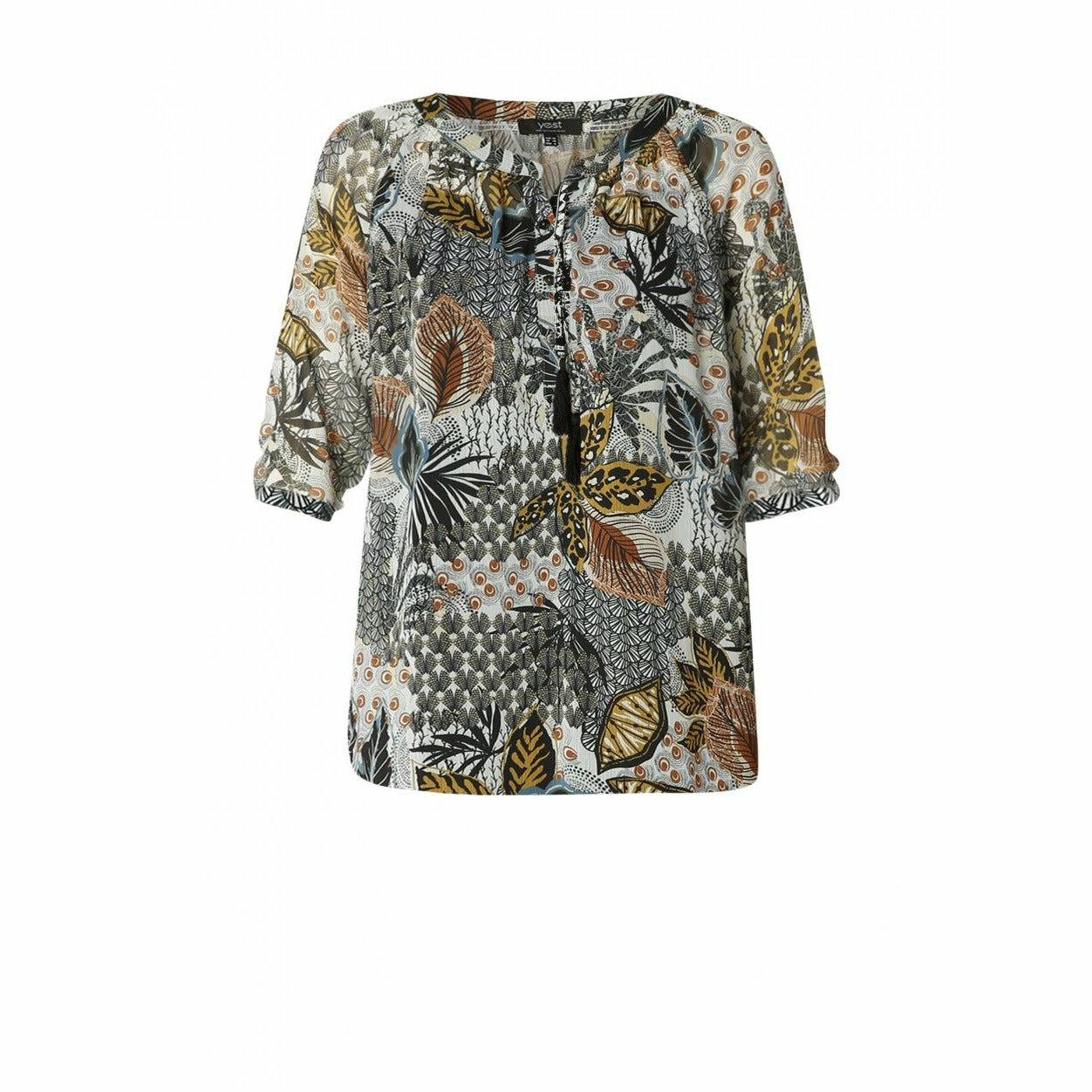 2 Pce Blouse with Floral Print