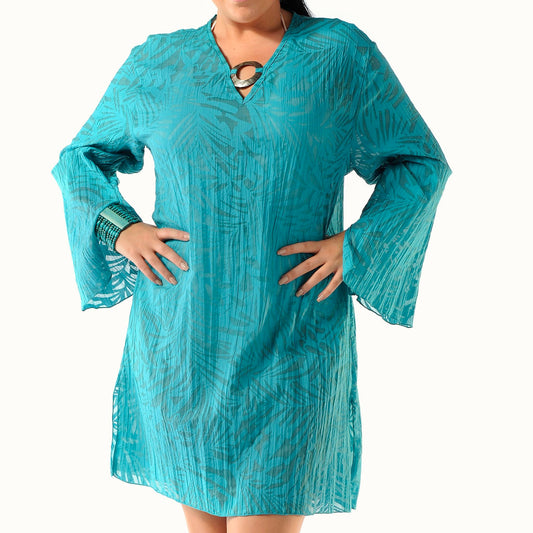 V Neck Tunic with Shell Enclosure