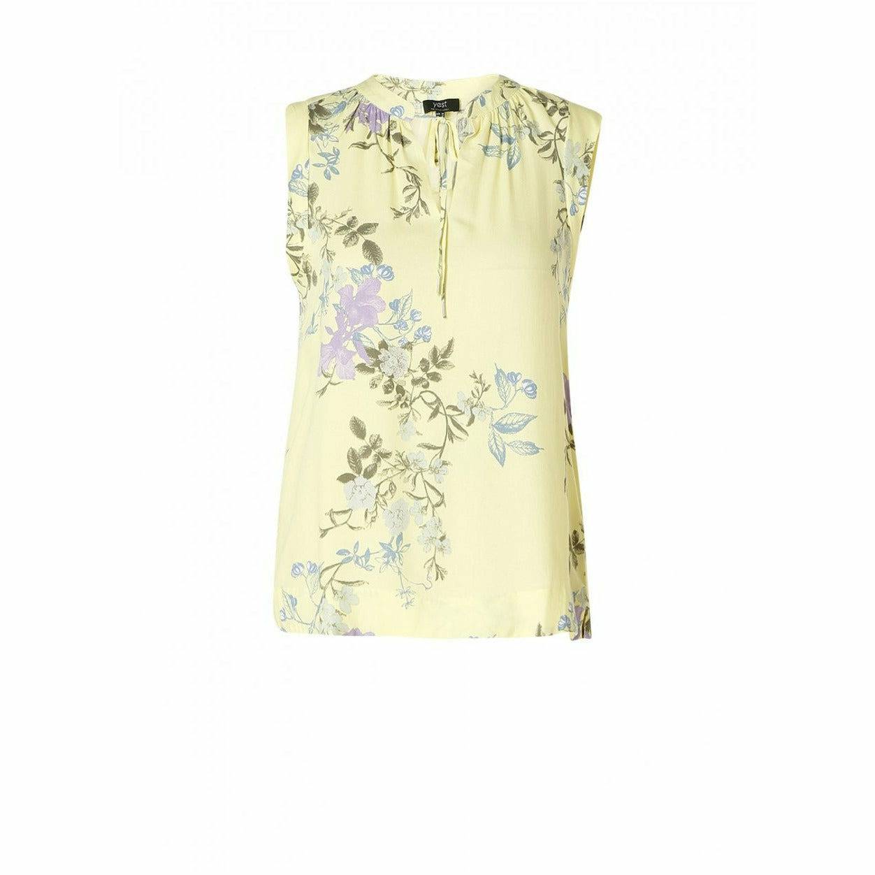 Sleeveless Top - Floral Print -Plus