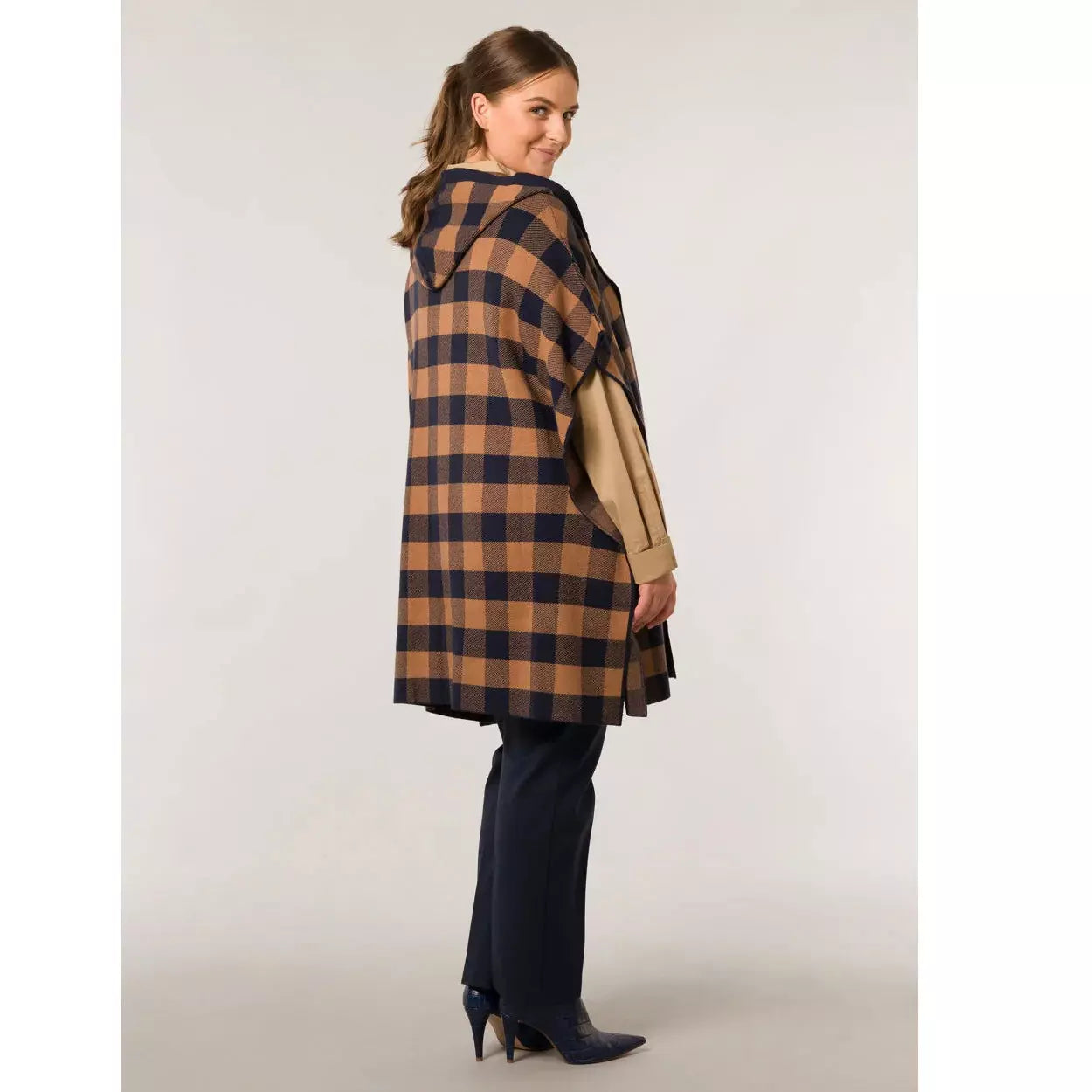 Fall Style Plaid -Hooded Coverup/Cardigan Plus size
