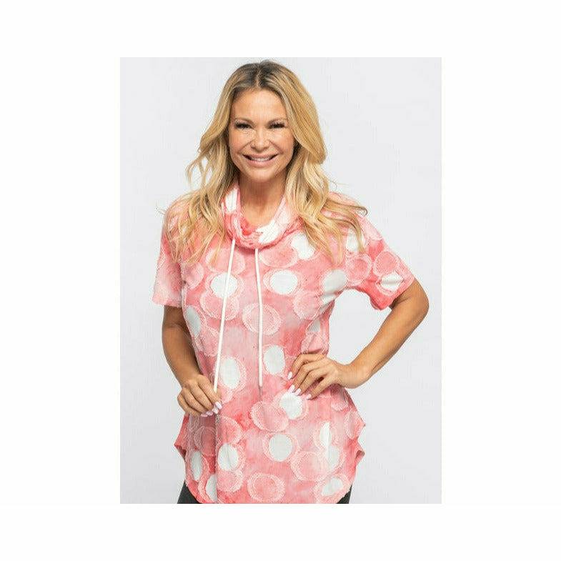 Burn Out Circle Cowl Top