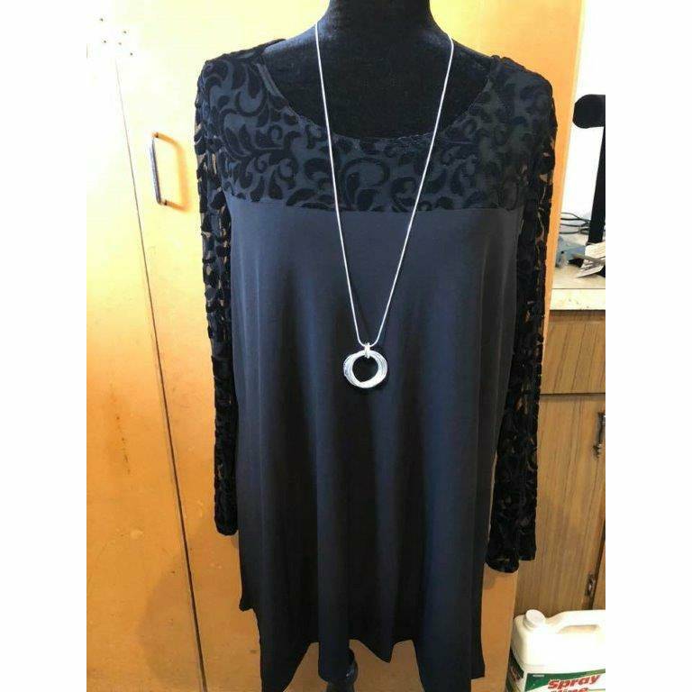 Long Sleeve Tunic with Design -Plus